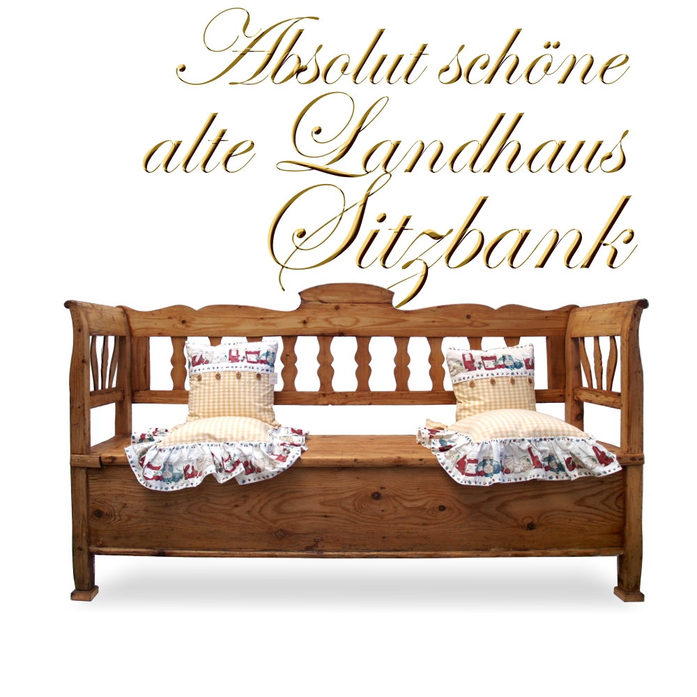 Truhe alte Sitztruhe Küchenbank Sitzbank Landhausstil Truhenbank antike Truhenbank