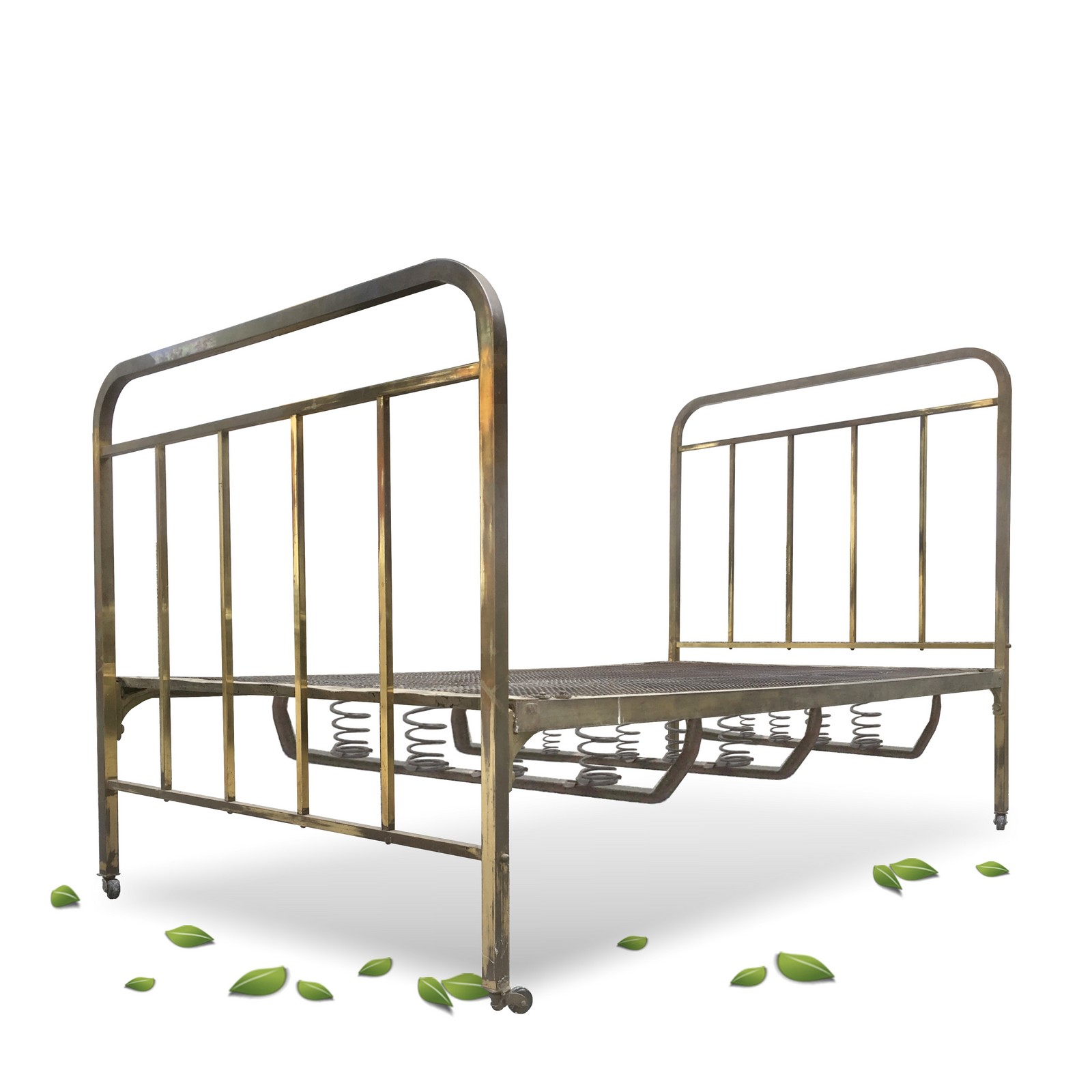 Bett Messing antik Jugendstil Gitterrost gold Doppelbett Messing Bett 120x200 antik