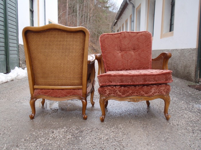Armlehnstuhl Geflecht Vintage Chippendale Armlehnsessel