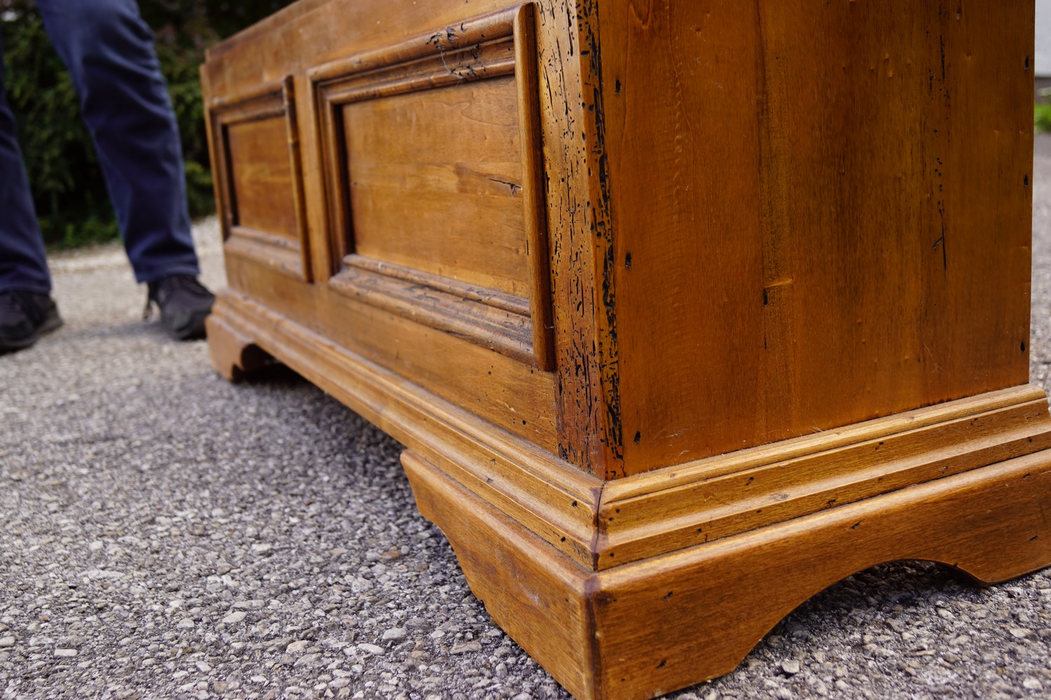 Truhe Antikstil Sitztruhenbank Altholz Landhausstil