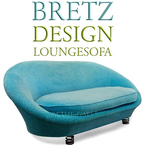 BRETZ SOFA Pool UFO 3-Sitzer Leopardenstoff Bretz Pool Sofa Ufo