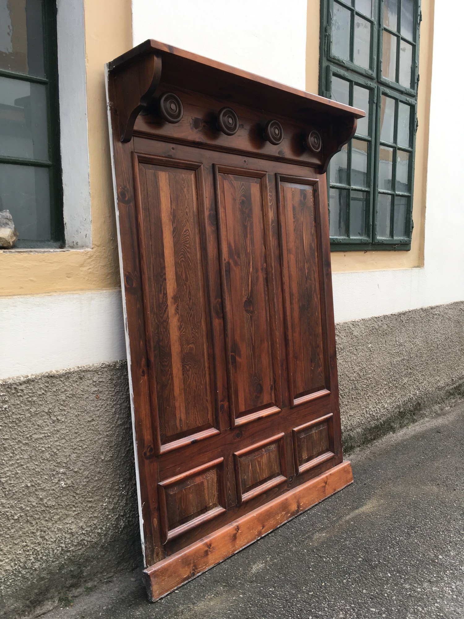 Garderobenwand Garderobe Garderobenpaneel kassettiert Landhausstil Weichholz