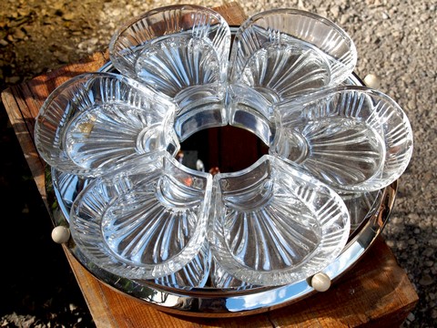 Silberne Tortenplatte drehbar Vintage