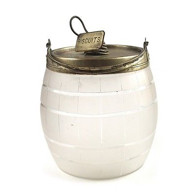 vintage Keksdose Glas silbermontur Keksdose Vintage silbern Glas Vorratsdose