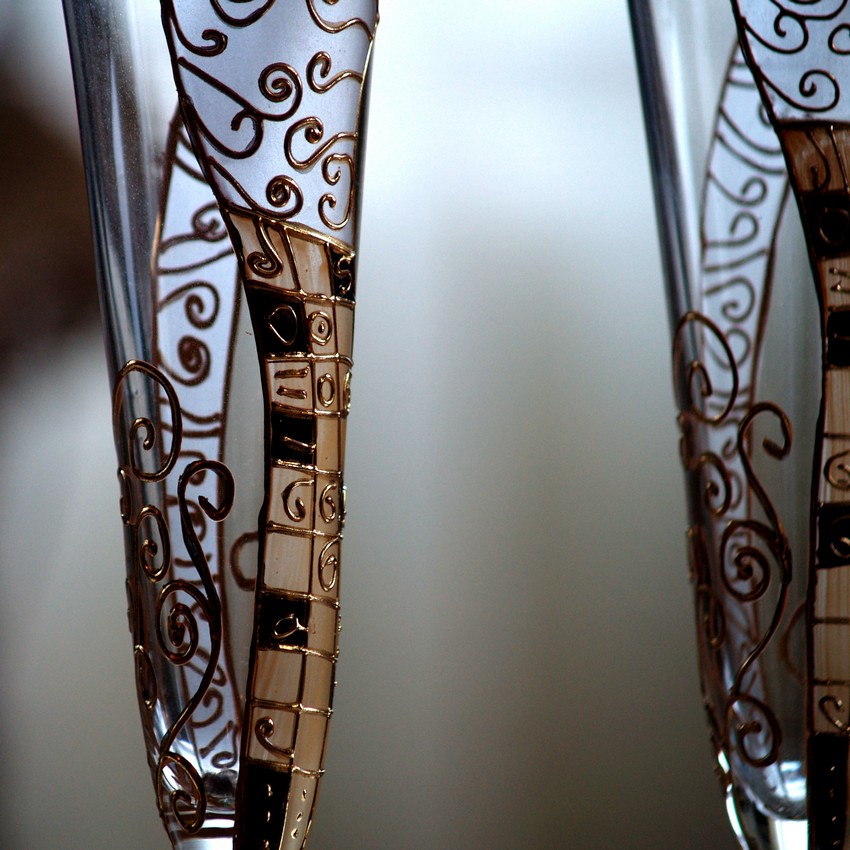 Nagel Sektflöten groß gold