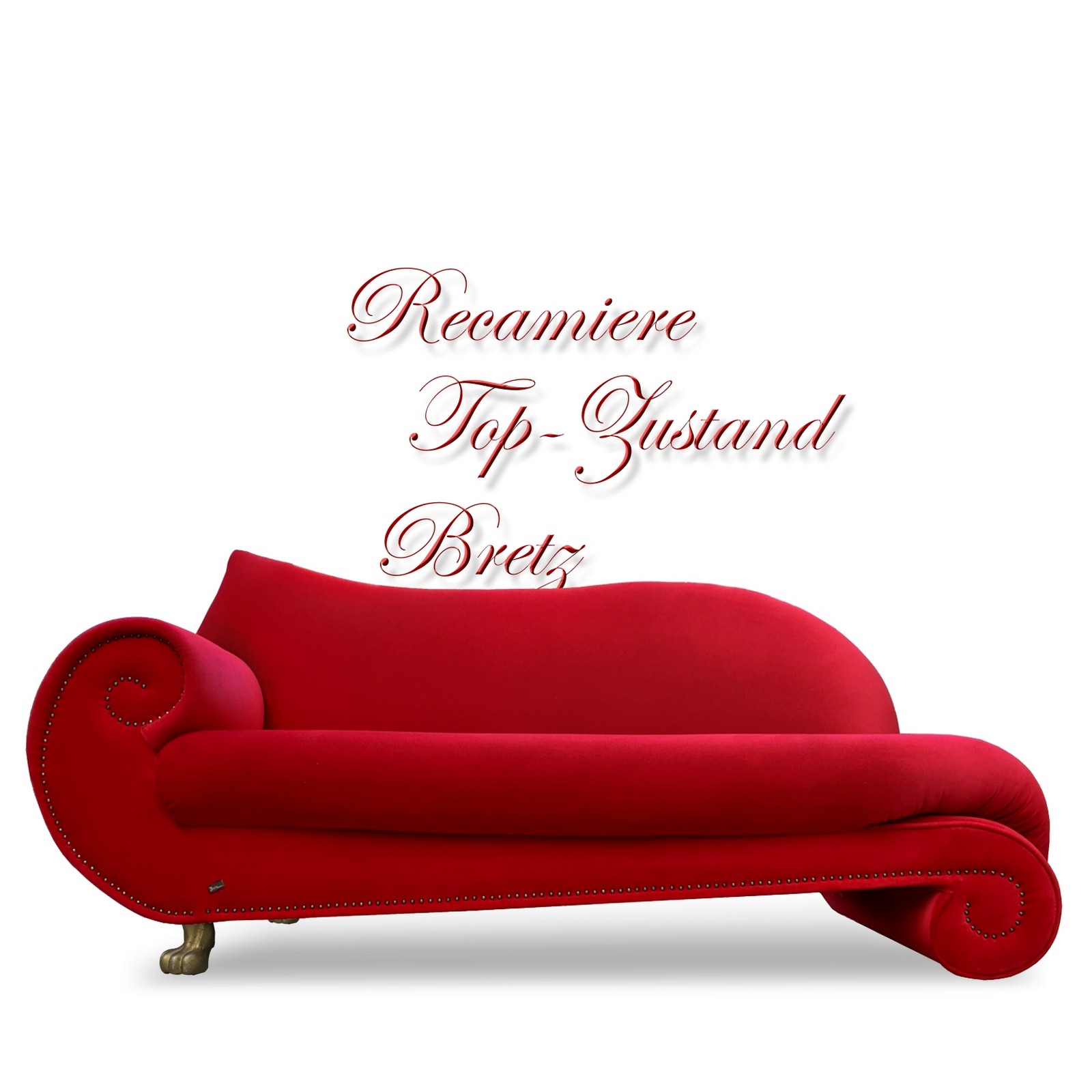 BRETZ Sofa rot Designmöbel Recamiere Gaudi Bretz Recamiere Gaudi