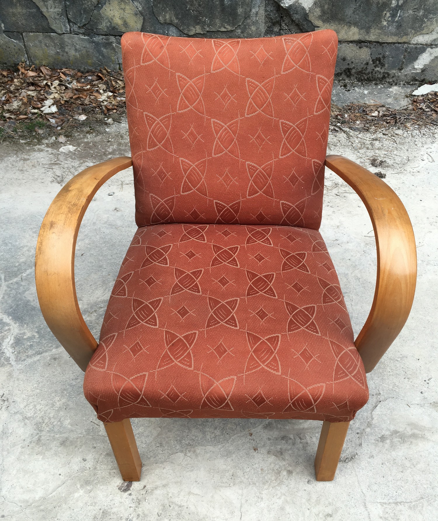 Armlehnstuhl Vintage 1940 Artdeco Sessel Halabala Design Stuhl