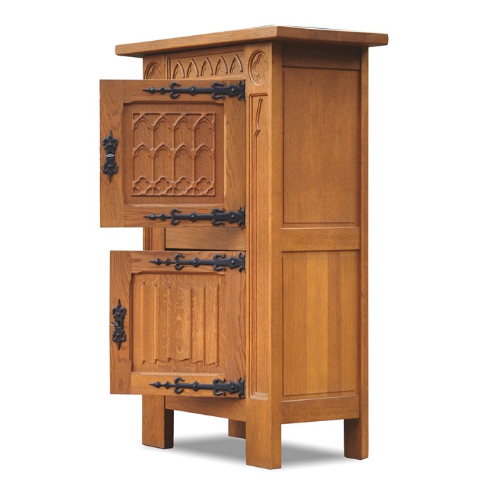 Rustikaler Halbschrank Vertiko Schrank Landhausstil Eiche Bauernschrank Vertiko Halbschrank