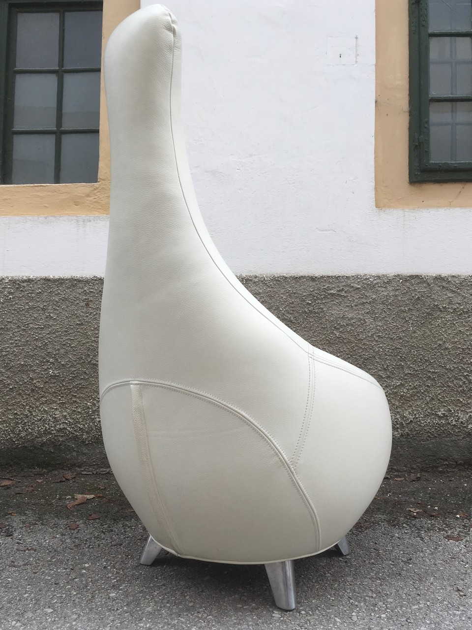 Bretz Hochlehnstuhl Esstisch Leder weiß