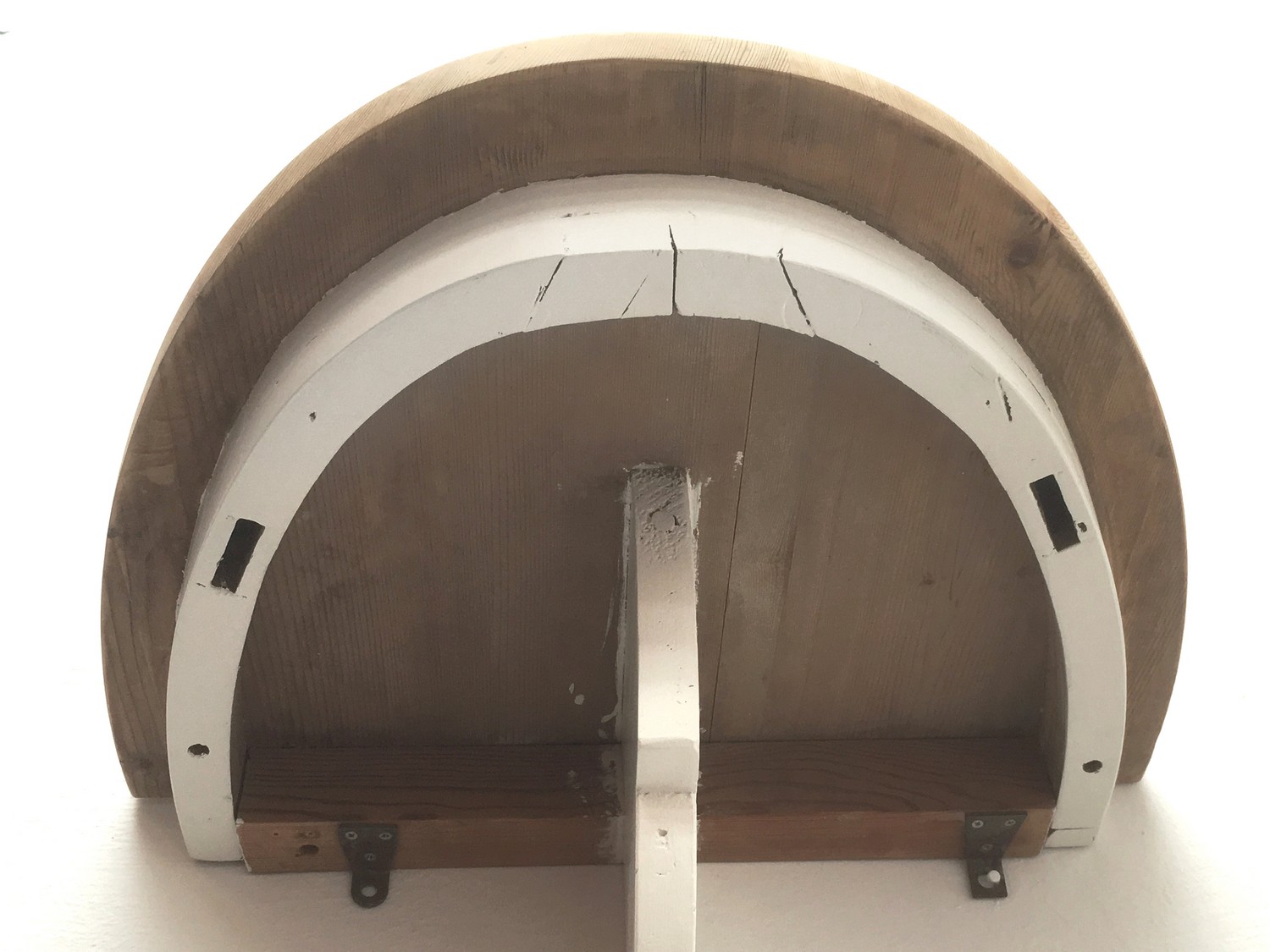 Wandkonsole großes Landhausstil Shabby Chic Vollholz Regal weiß