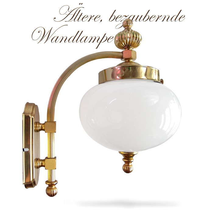 Wandlampe Orion "Wiener Nostalgie" Metall Glas goldfarben Jugendstil Orion Wandlampe