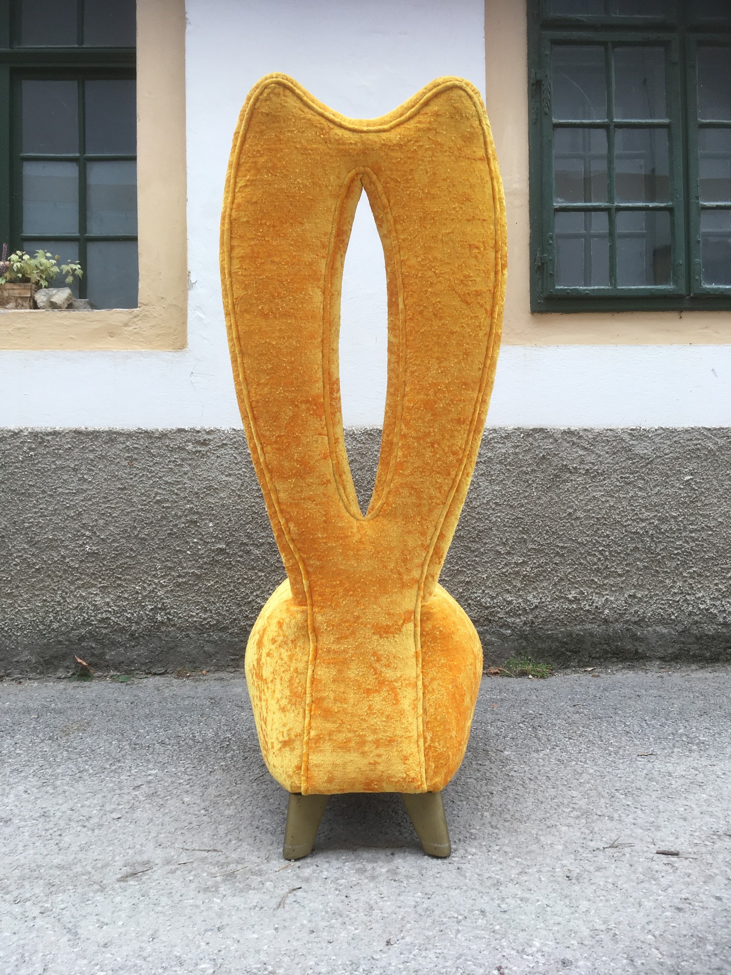 Bretz Sessel BUNNY Hochlehner Stuhl goldgelb Designsessel Original