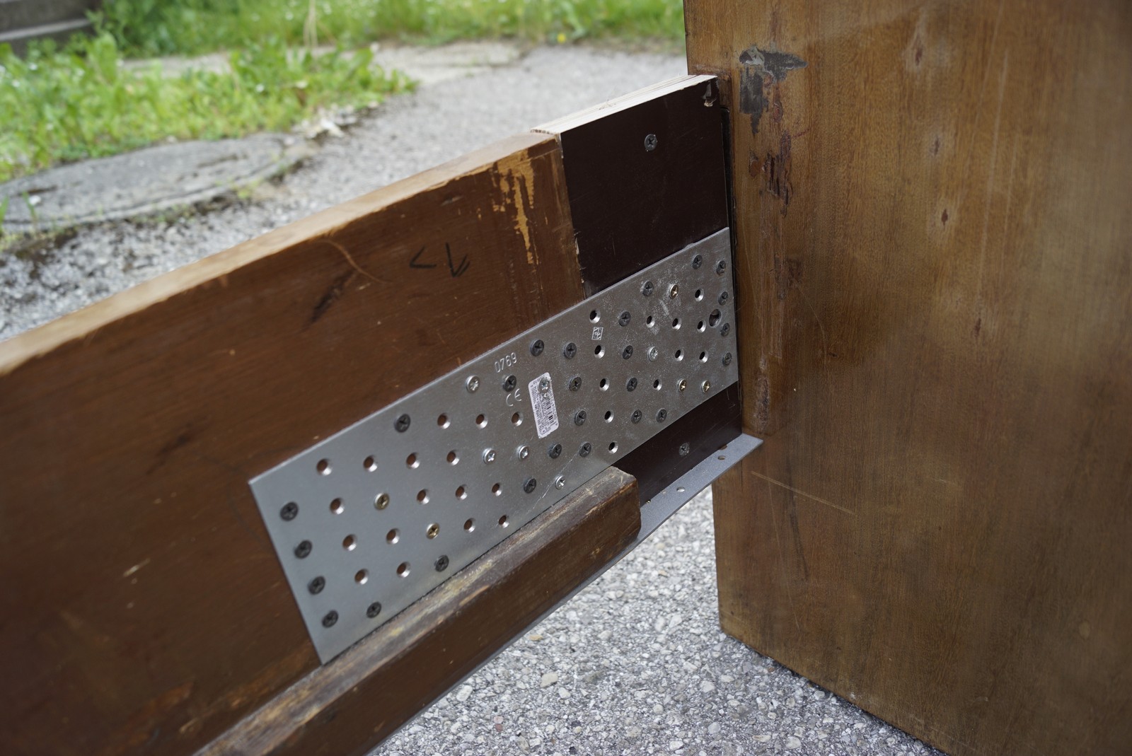 Bettrahmen Barockstil antik Doppelbett vintage