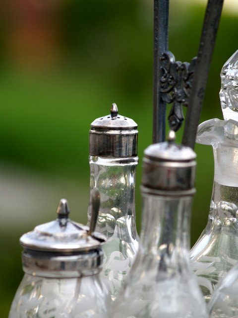 Menage antik silber