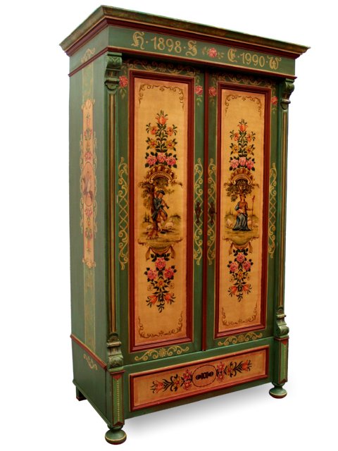 Bauernschrank antik bemalt