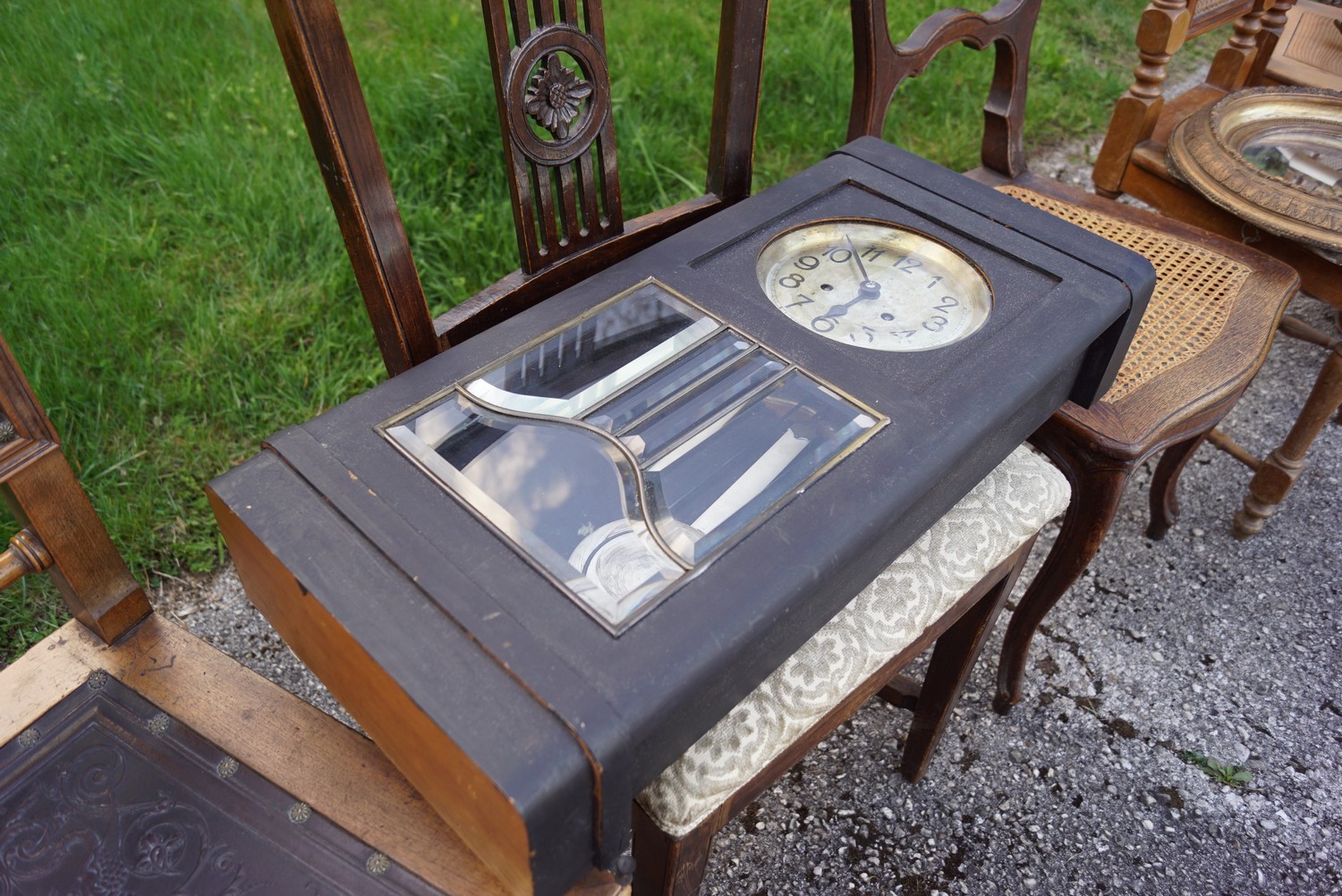 antike Wanduhr Jugendstil Adler Uhrwerk 1901 Otto Wytrlik Design Junghans Regulator