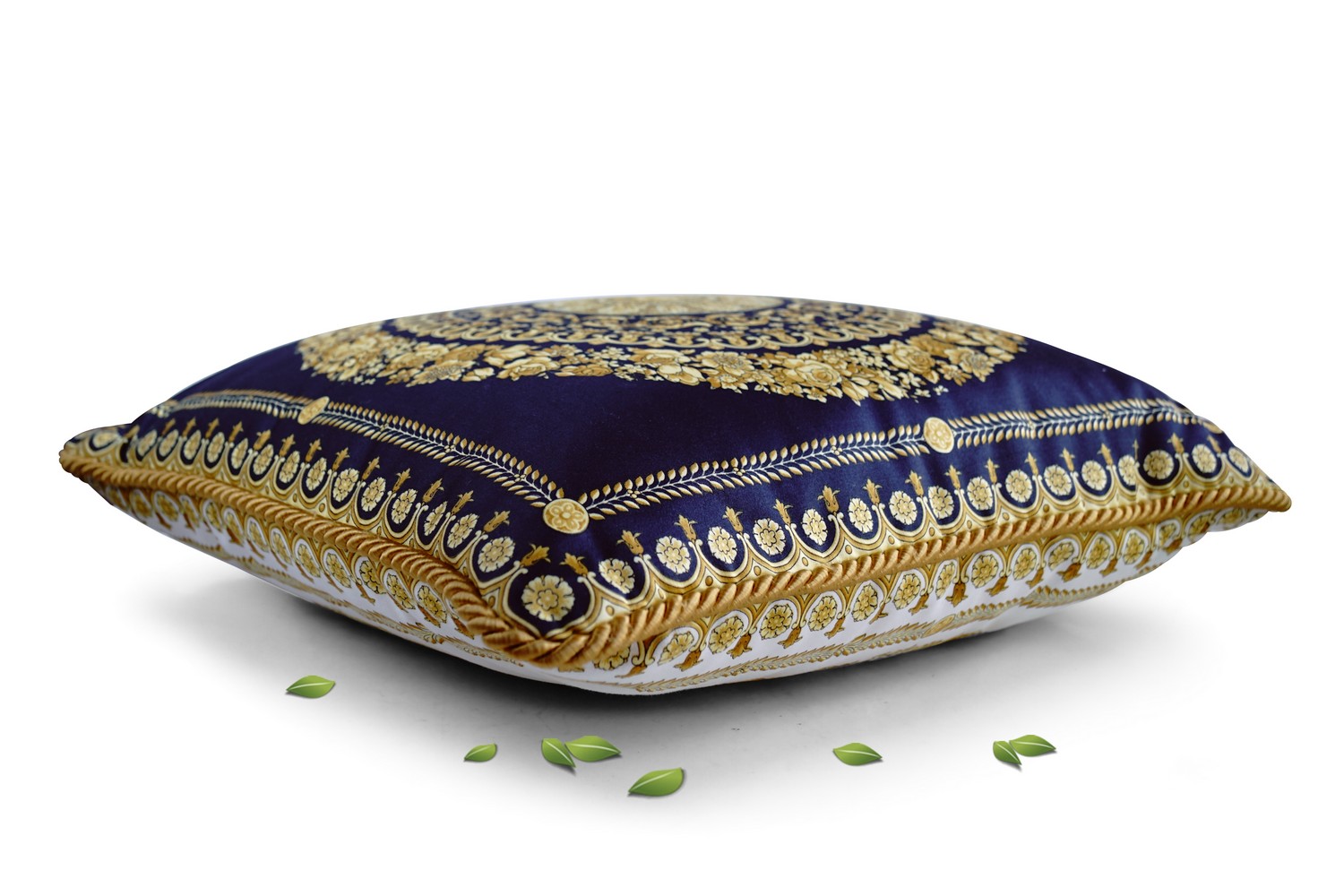Versace Kissen gold-weiß Design * I ♡ BAROQUE Medusa blau Design für's Sofa