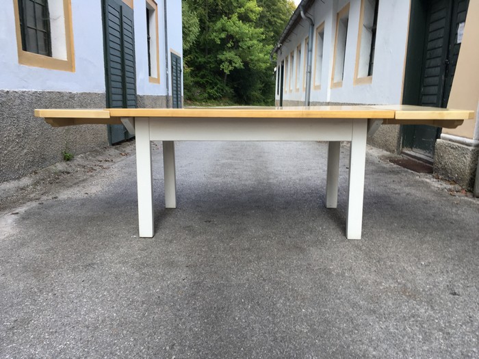 Esstisch Massivholz ausziehbar weiß Küchentisch