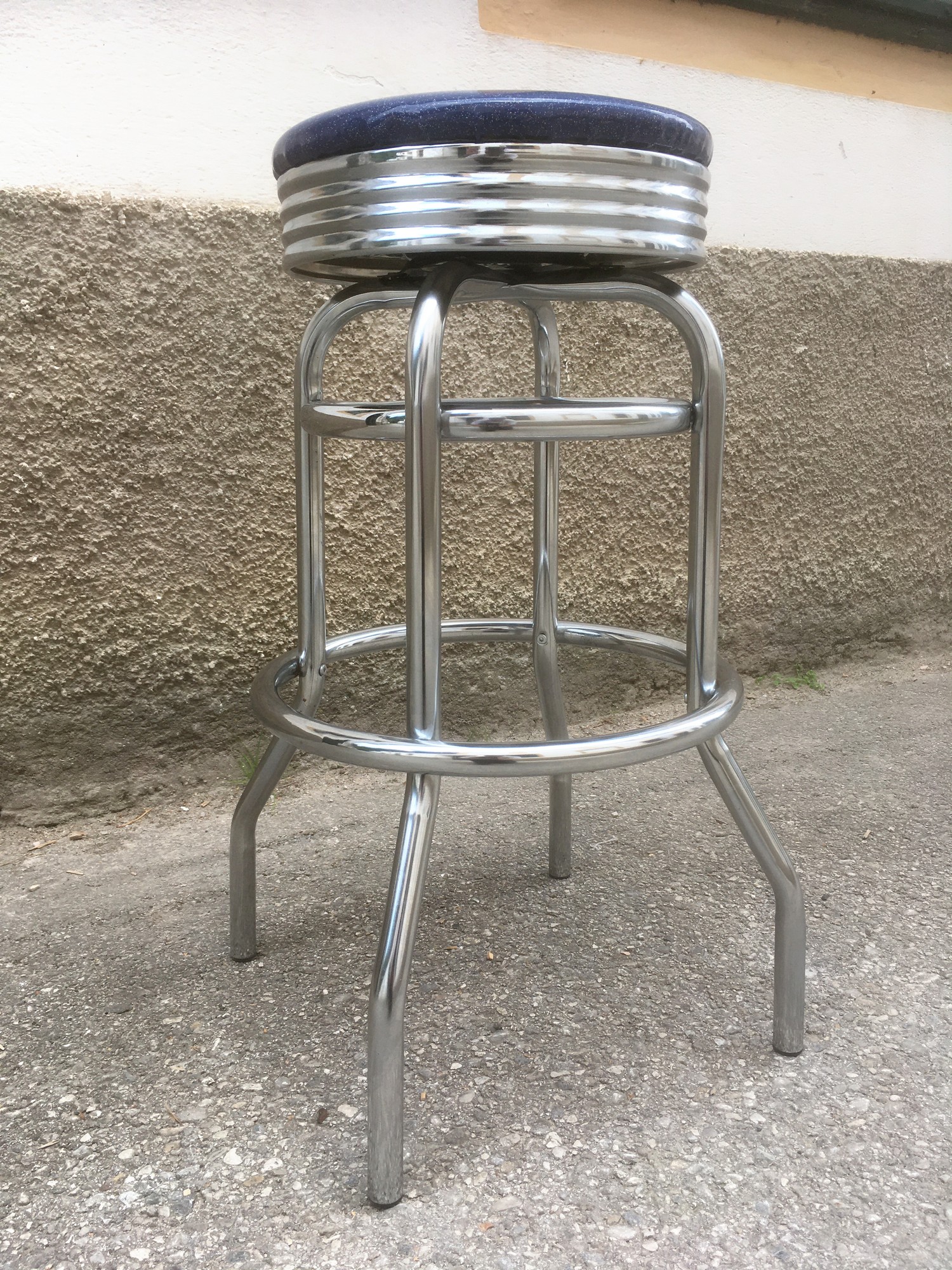 Barhocker American Rockabilly Stahlrohr Retrodesign Diner 50s Stuhl