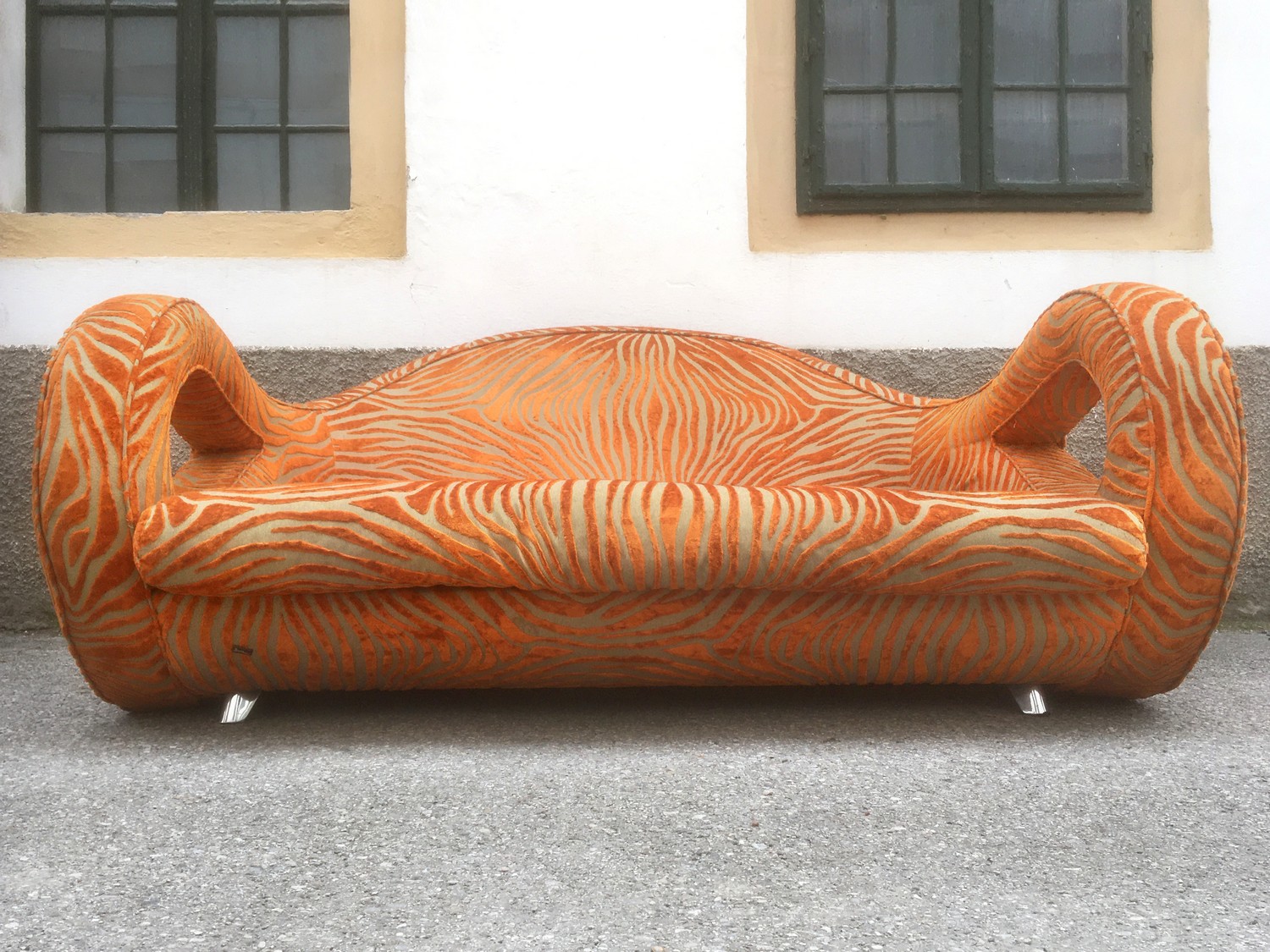 Bretz Sofa Slowrider Zebra Orange achtsam gebrauchtes Designermöbel Tangerine