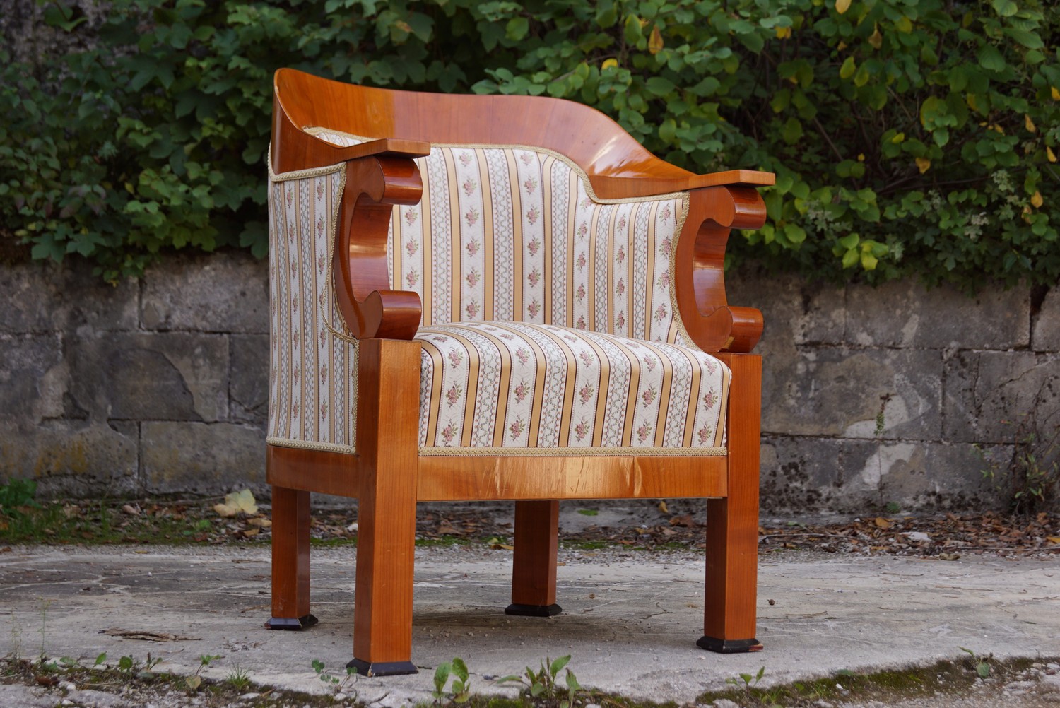 Antiker Biedermeier Sessel Schaufellehne Fauteuil