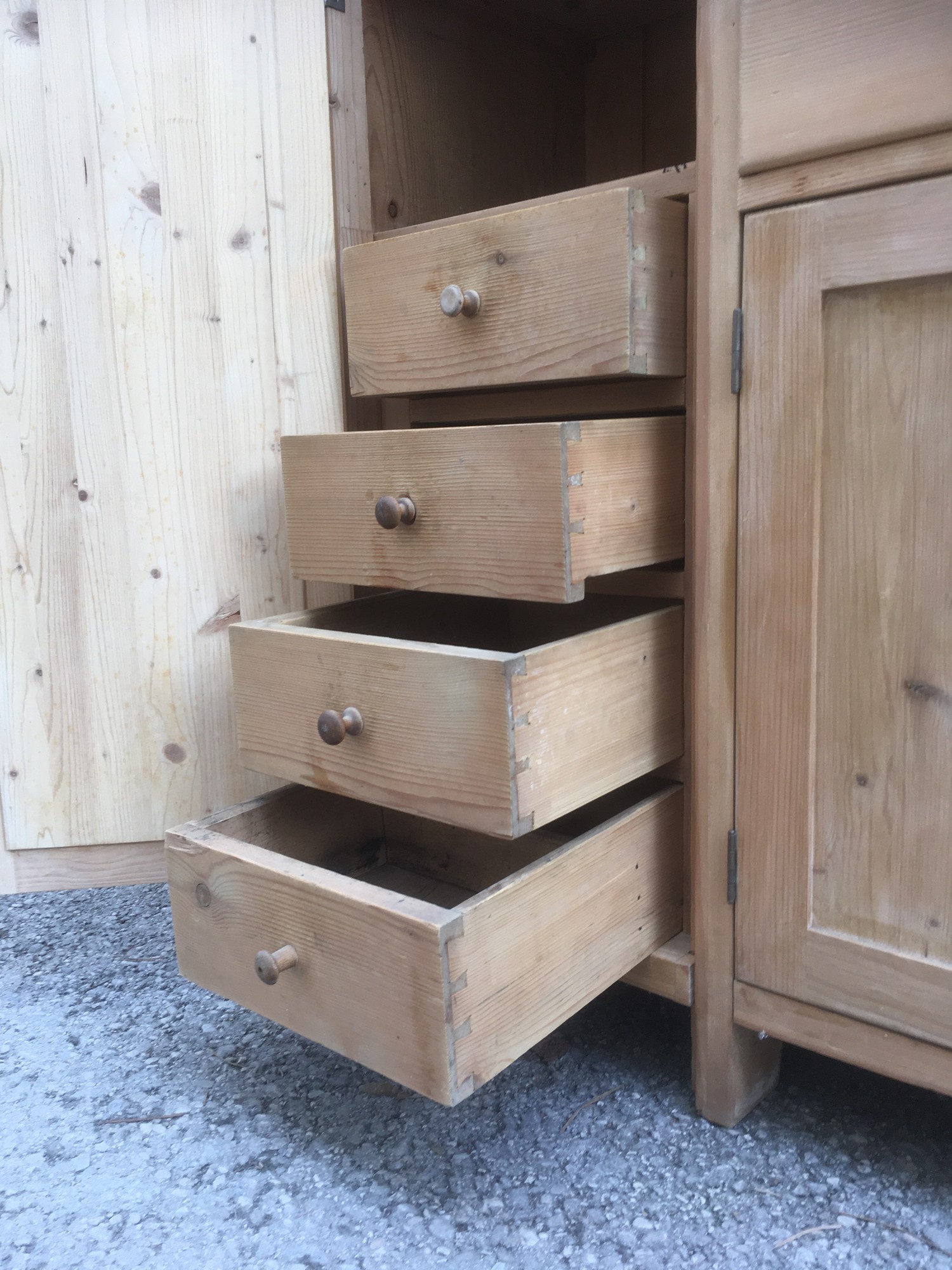 Küchenschrank Kredenz antik Vorratsschrank 3-teilig Weichholz Schrank