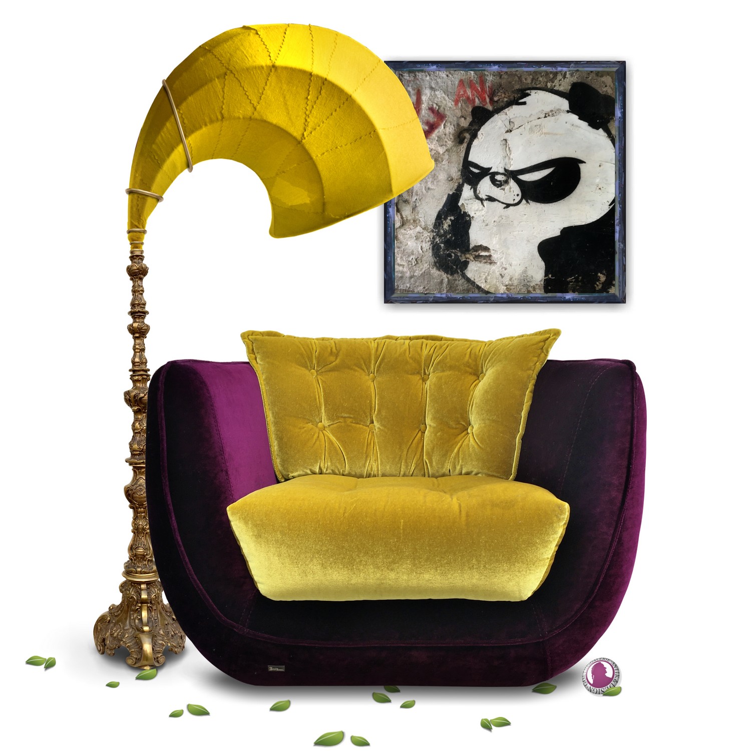 Bretz Sessel CUPCAKE Stuhl Designsessel goldiges Traumstück! Bretz Sessel CUPCAKE Stuhl Designsessel Original violett gold