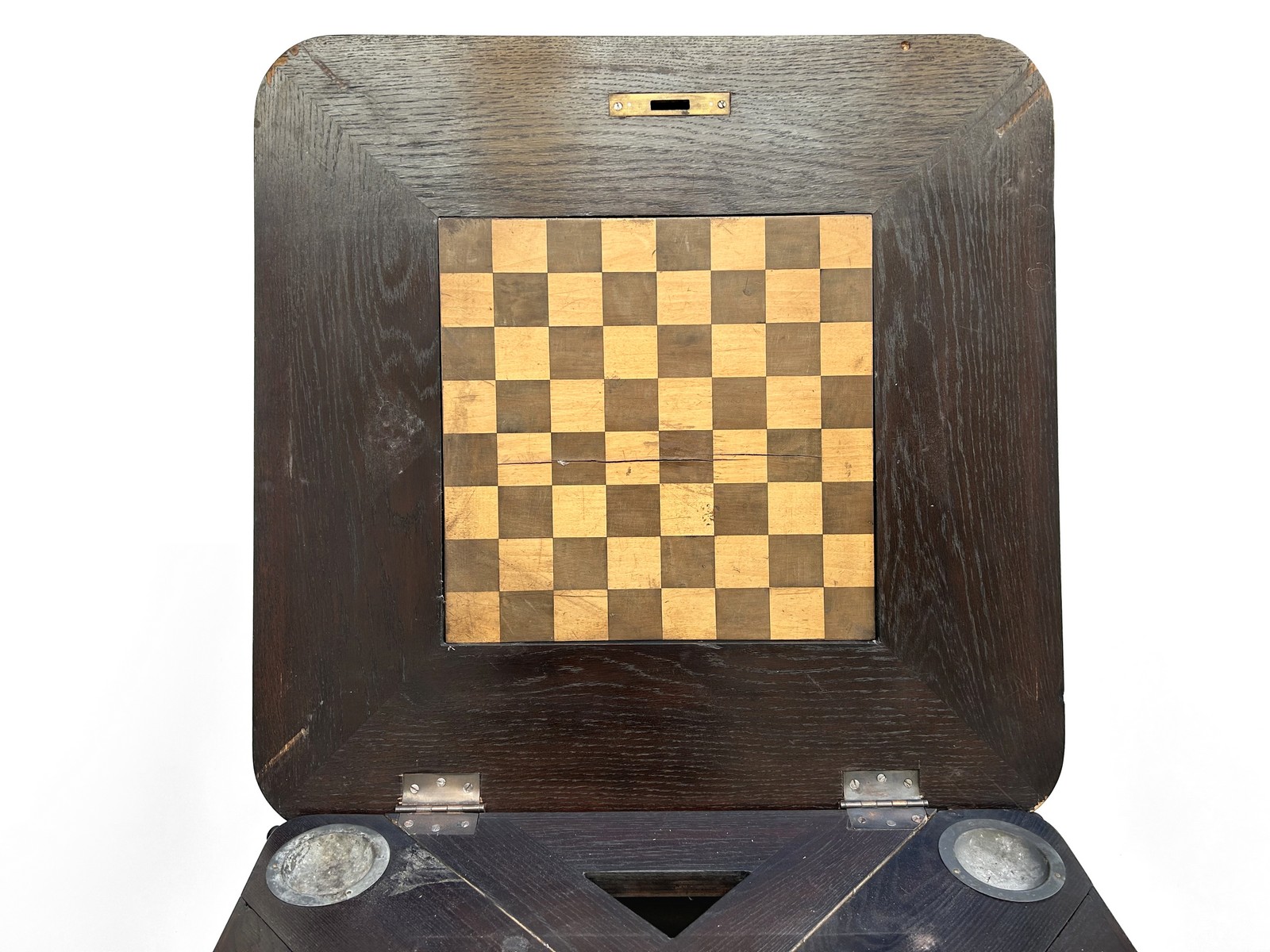 Schachtisch antiker Spieltisch 19.Jahrhundert 1840 1860 drehbare Tischplatte Schach Spielkartentisch Poker Antiquität Flip-Top-Table