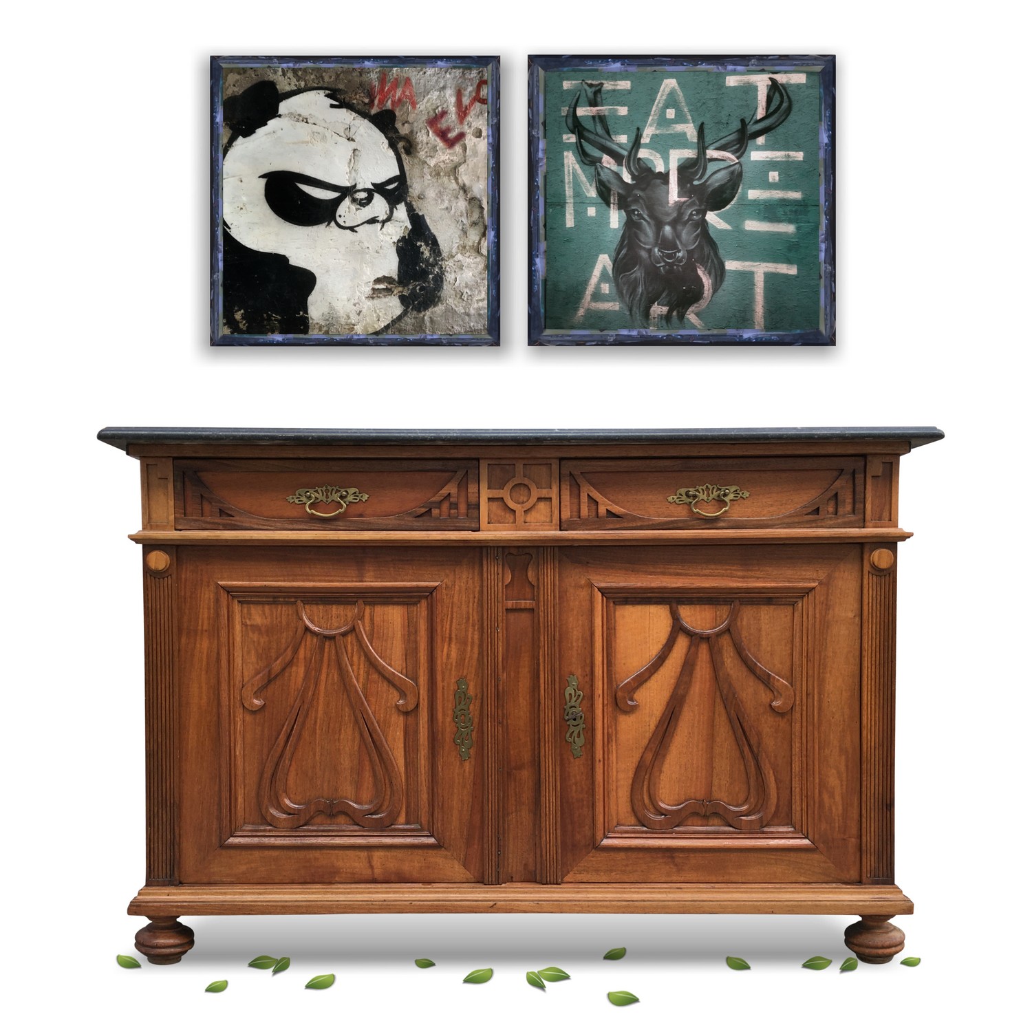 Kommode Anrichte Jugendstil Ornamente antik Marmorplatte Waschtisch Kommode Anrichte Jugendstil Ornamente antik Marmorplatte Waschtisch