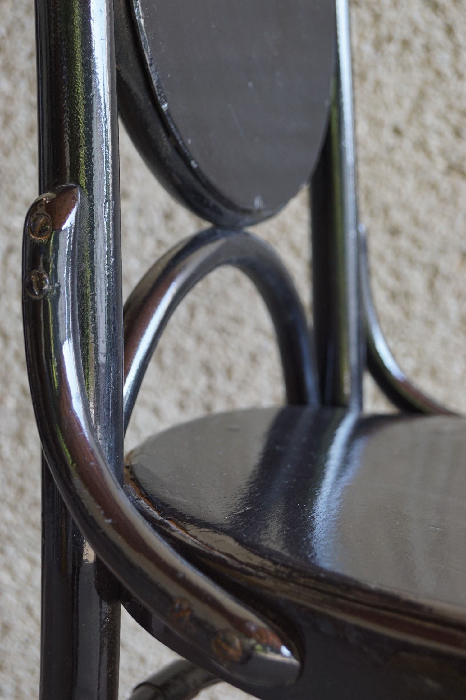 Antiker Stuhl Sessel Bugholz noir um 1920 Jugendstil Stühle Top! Mundus Hoffmann Kohn Thonet
