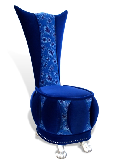 BRETZ Sofastuhl LUCKY Sessel blauer Hibiskus BRETZ Sofastuhl LUCKY Sessel blauer Hibiskus