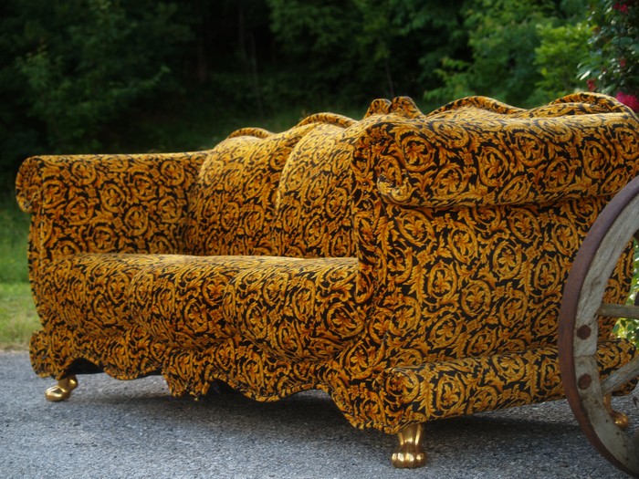 Sofa gold Stoff Design
