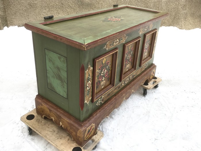 Landhaus Truhe bemalt gebraucht