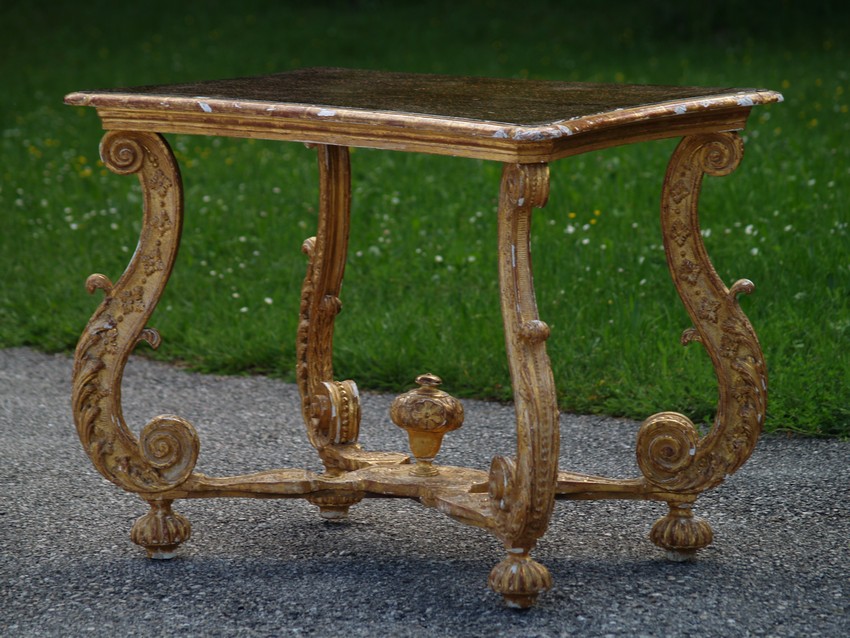Konsoltisch Barock um 1770 Tisch vergoldete Requisite Filmmöbel Konsole Antiquität