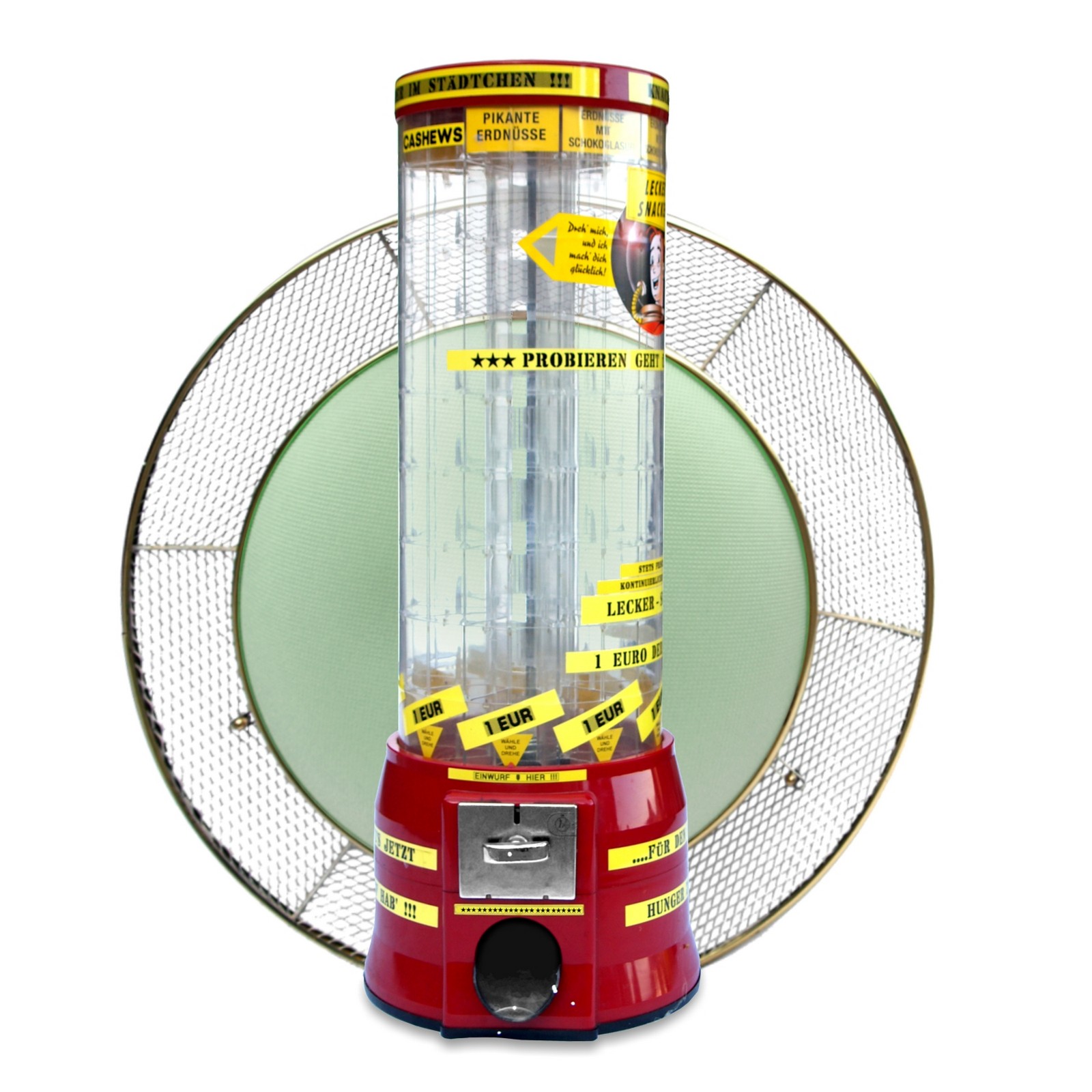 Snack Automat Nüsse Pringles Retro Dreh-Wähler Warenautomat Warenautomat Retro Stil