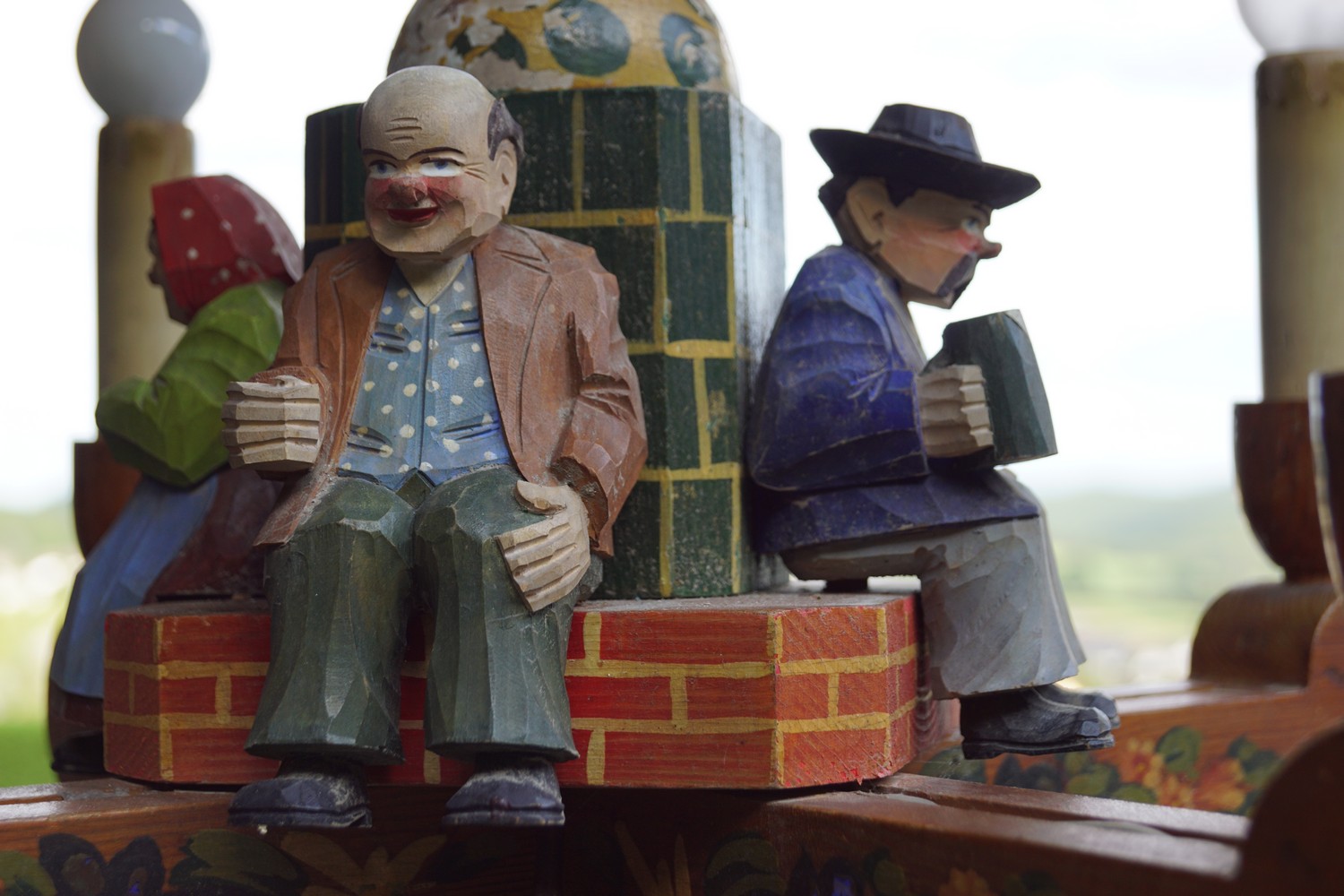 Bauernluster Bauernlampe Manderllampe Luster Lampe Holz Landhausstil vierflammig