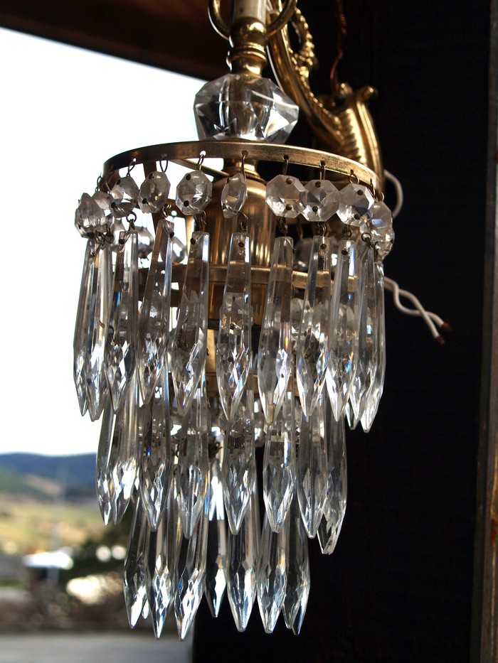 Wandlampe Bleikristallzapfen