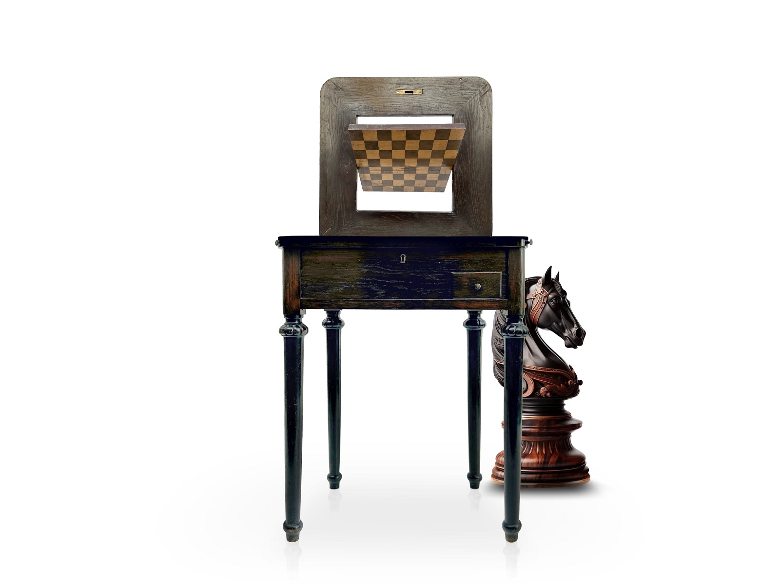 Schachtisch antiker Spieltisch Flip-Top drehbare Spielfläche & Jetonschalen Schachtisch antiker Spieltisch 19.Jahrhundert 1840 1860 drehbare Tischplatte Schach Spielkartentisch Poker Antiquität Flip-Top-Table