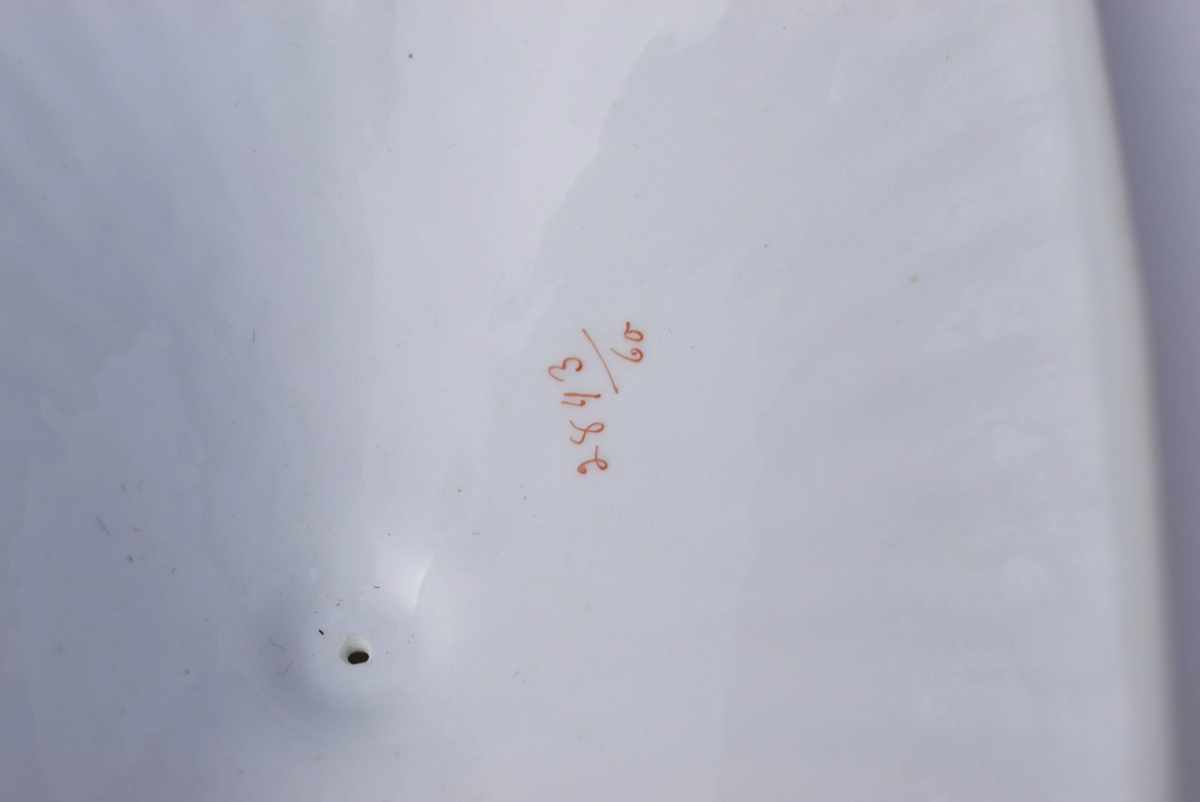 antikes Porzellan Komplettset blümchen gold eckig antikes Geschirr Shabby chic Vintage Jugendstil Teller Terrinne Sauciere