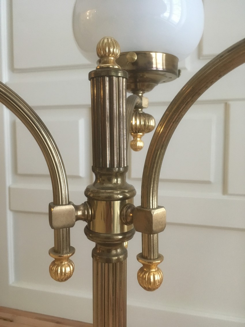 Messing Glaskugel Lampe Orion