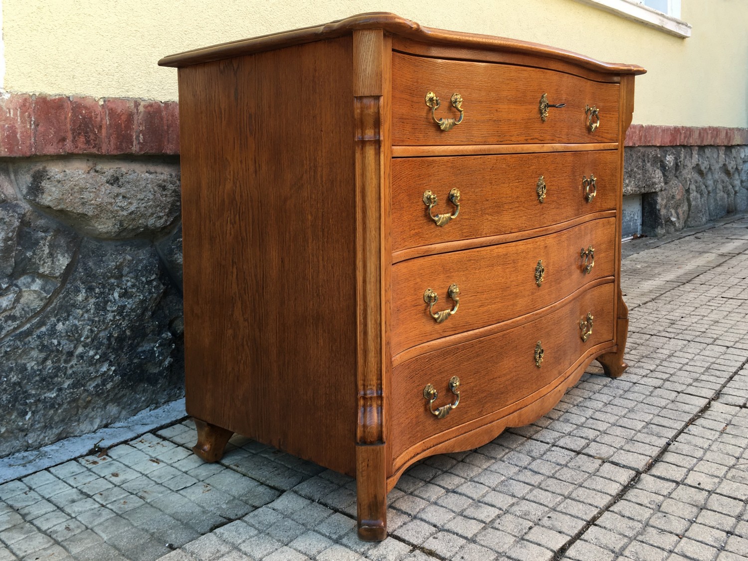 Kommode Ladenkommode antik restauriert Eiche Spätbiedermeier um 1860