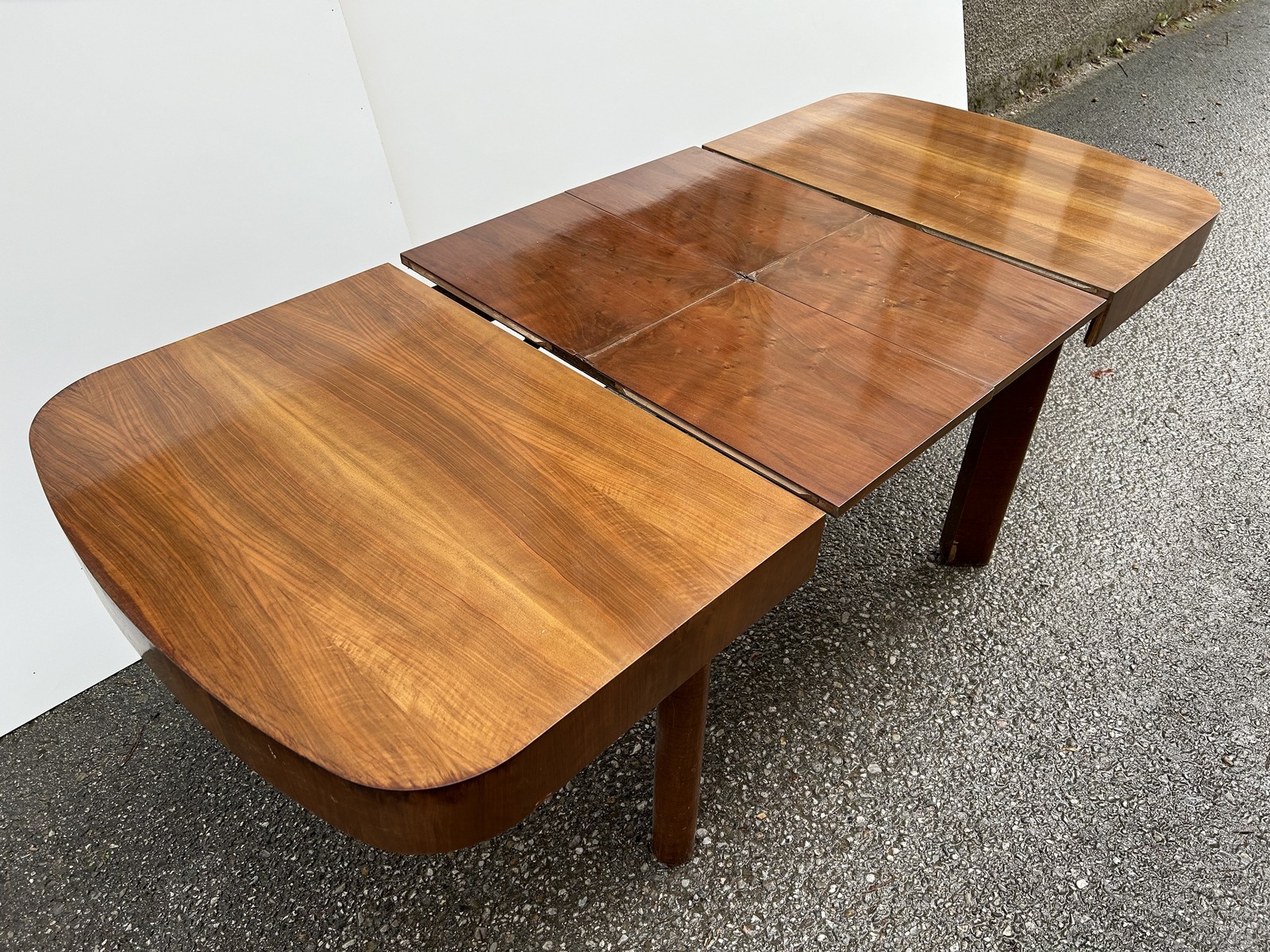 artdeco tisch antik ausziehbar nuss art deco Speisetisch massivholz antiquität brutalistisch