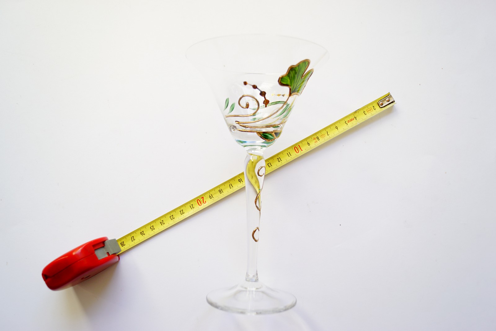 Kristallgläser bemalt Nagel Traumwelten Ginko Martinigläser