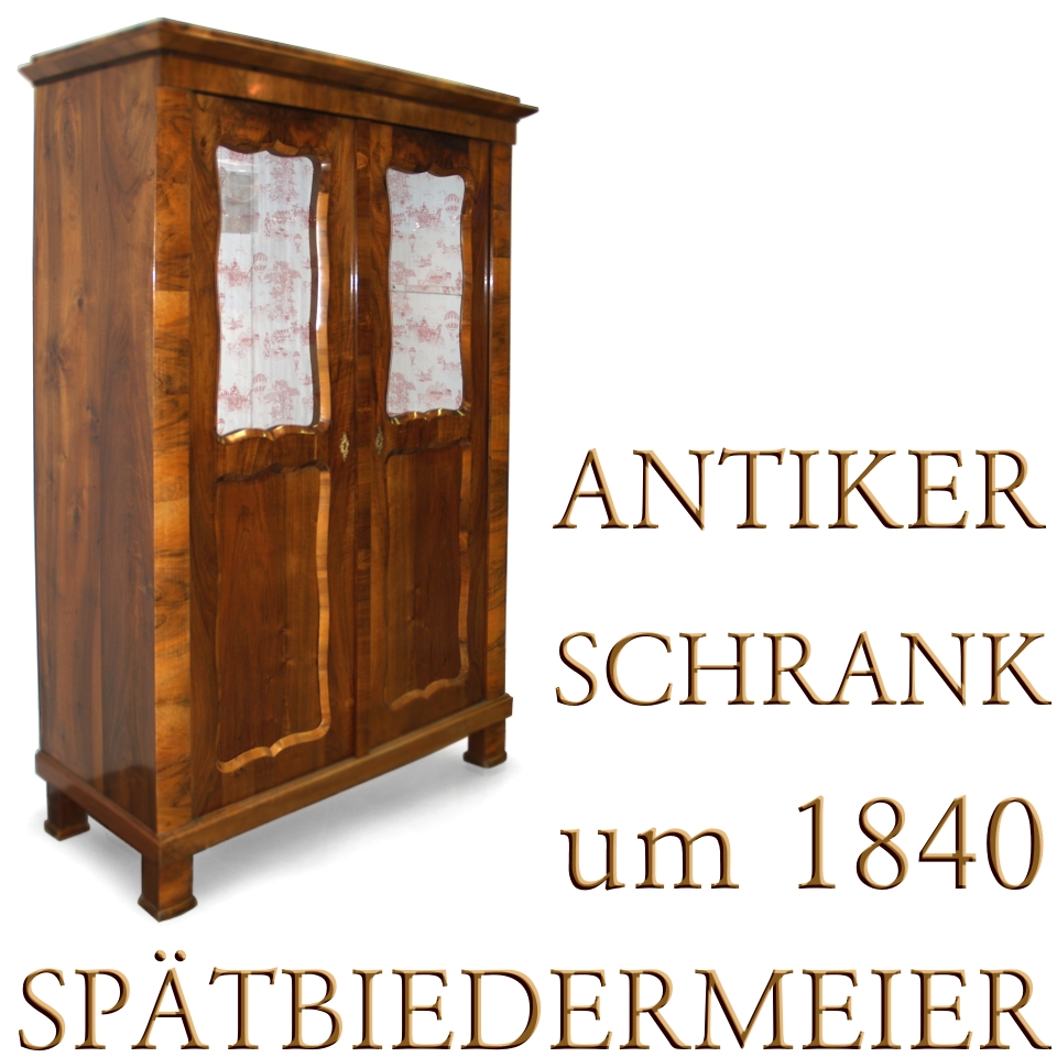 Biedermeier Vitrinenschrank Vitrine