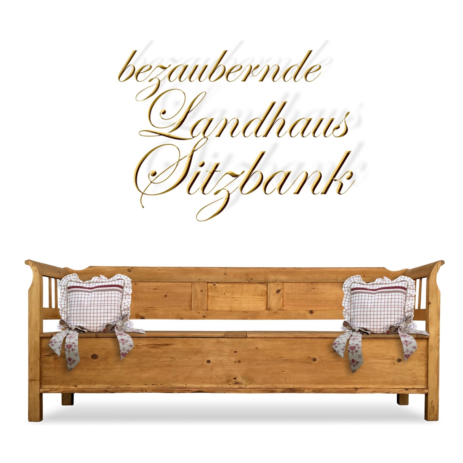 Truhenbank antik Sitzbank Landhausstil große Küchenbank 240 cm! Kuechenbank gross antik