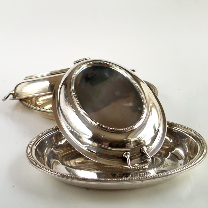 Servierplatte versilbert Warmhalteglocke Chafing Deckel Vintage