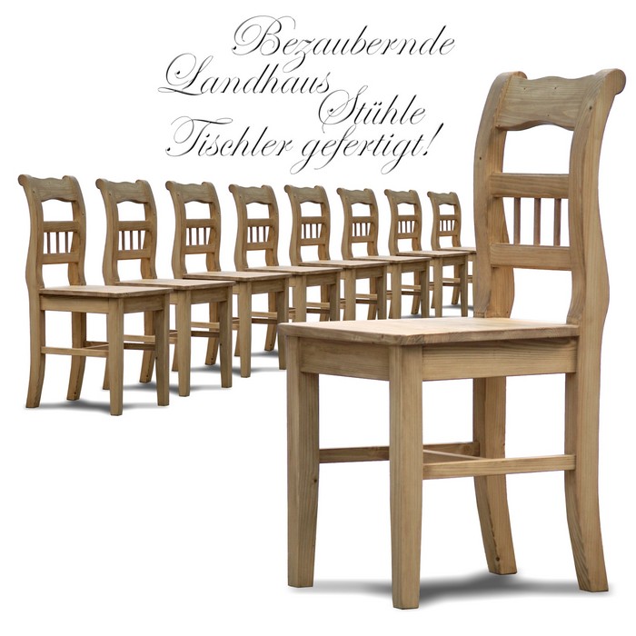 Sessel Stuhl Landhausstil Fichte massiv gewachst neu Stuhl Fichte neu