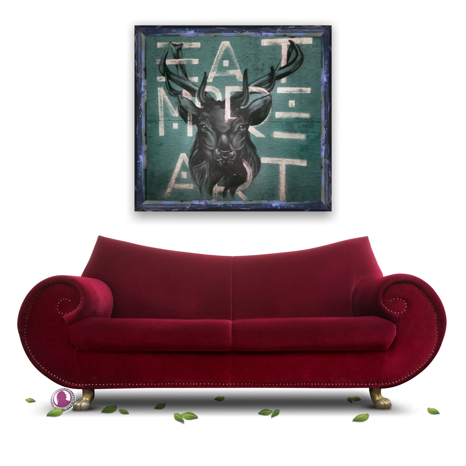 BRETZ Sofa GAUDI 3-Sitzer rot Typ F210 Tatzenbeine Designsofa BRETZ GAUDI Sofa Couch 3-Sitzer rot Typ F210 Tatzenbeine Designsofa