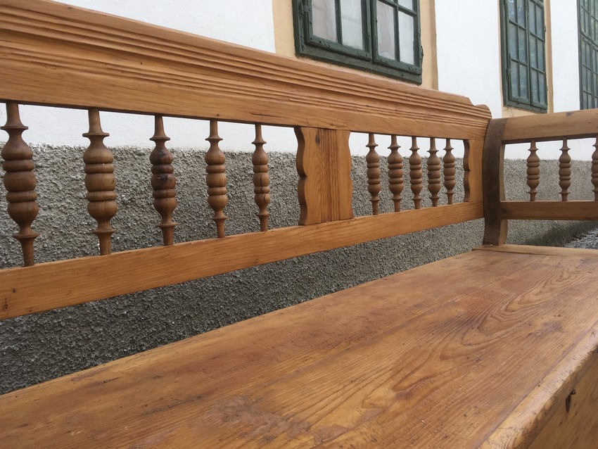 Küchenbank Sitzbank Vintage antike Vollholz Küchensitzbank 1840 truhenbank restauriert