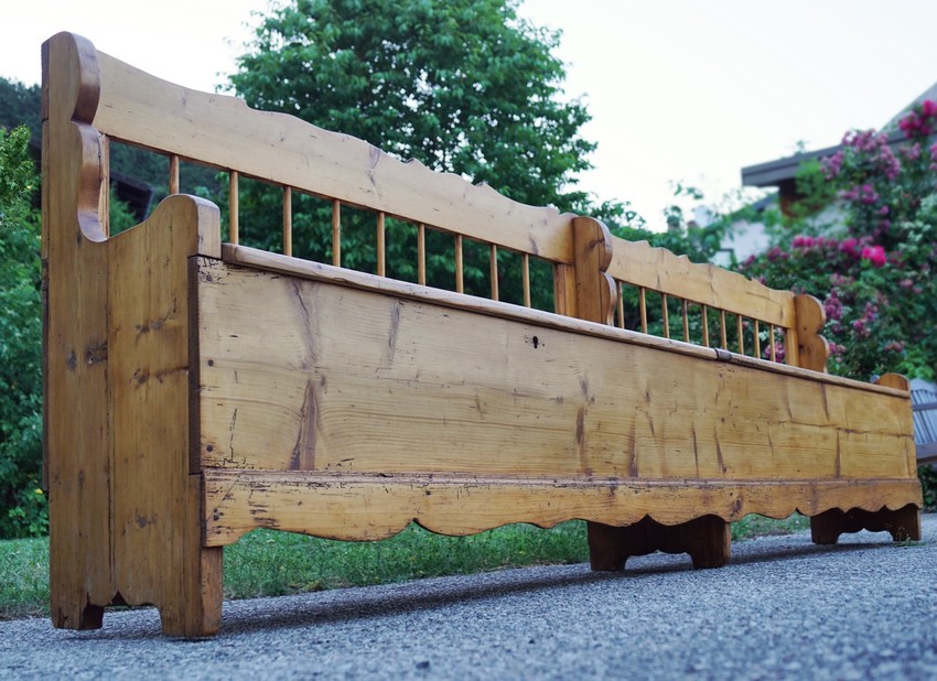 Sitztruhenbank antik Vollholz groß Esszimmer passend zu Landhaustisch